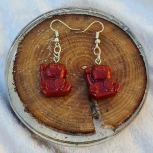 Boucles Maneki rouge