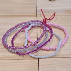 Ensemble de 5 bracelets en perles de rocaille