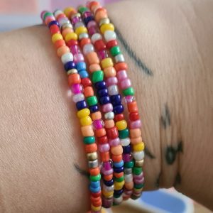 Ensemble de 5 bracelets en perles de rocaille