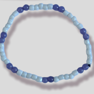 Bracelet en perles de rocaille et pierres naturelles