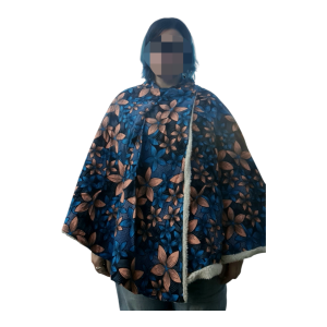 Cape en coton doublée polaire (sur commande)