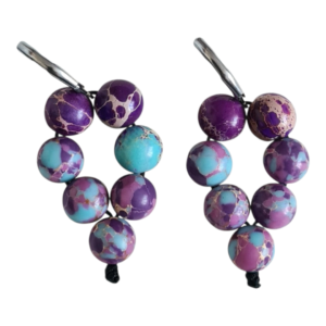 Boucle d'oreilles en Jaspe Marin